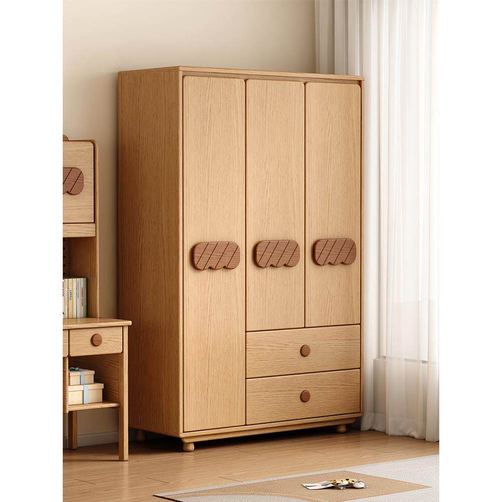 儿童实木衣柜组合卧室小孩男孩女孩收纳储物柜子衣橱木业政府补贴