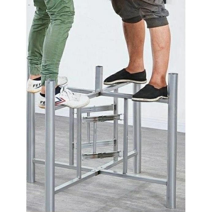 餐桌脚定制大圆桌架可折叠铁艺桌腿支架实用伸缩桌架实用桌脚架