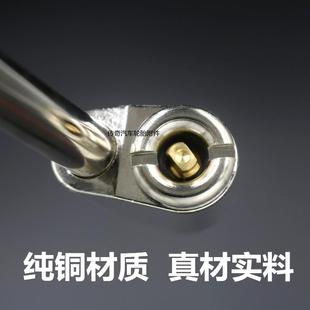 进口汽车轮胎双头两用加气嘴轿车货车大车充气嘴咀加气杆打气杆