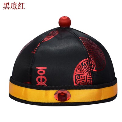 速发寿帽男寿年金丝绒凤冠帽地主瓜殡帽老衣人冲喜润月皮葬用品