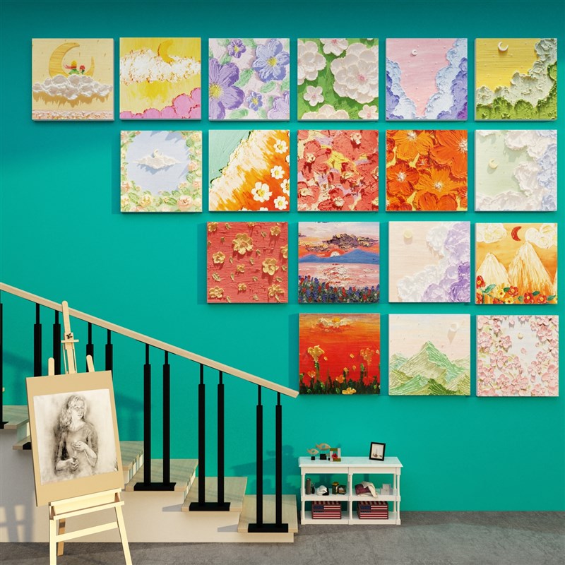 速发打卡拍照区画室布置美术班教室墙面装饰环创幼儿园文化育机构