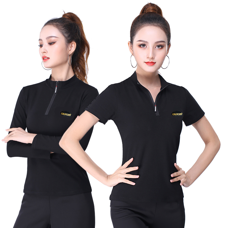 速发拉丁舞男水兵衣上场舞代装国标舞广衣长袖奥服尔练功服舞蹈服