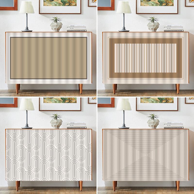 侘寂风橱柜遮挡帘置物架遮挡布帘防水防油厨房柜子碗柜杂物遮丑帘