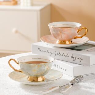 欧式 下午茶具茶杯 骨瓷咖啡杯套装 陶瓷简约杯碟水杯杯子英式