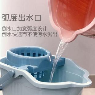 加厚宽家用拖把桶高颜值脱水桶免手洗墩布桶带轮拖地桶户外挤水桶