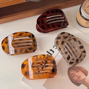 【下单立减30】鲍鱼抓夹女圆形扁平后脑勺盘发夹扎发弧形马尾夹