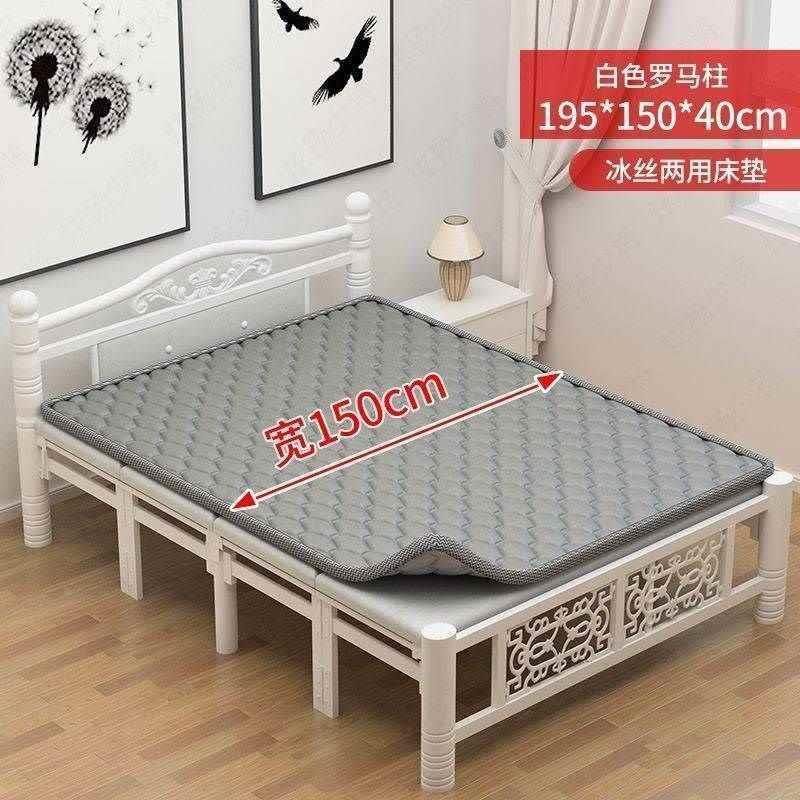 静音家用折叠床双人简易收纳床午休出租屋加粗加固单人四折硬新品