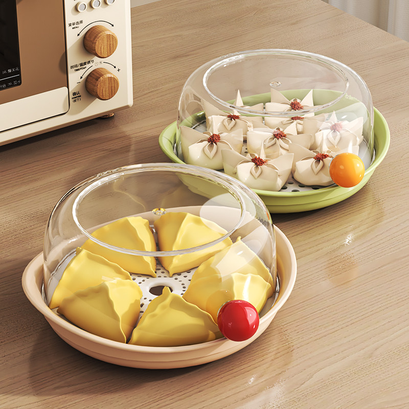 正家微波炉加热蒸笼厨房专用蒸馒头蒸格家用双层蒸盒热饭菜小托盘