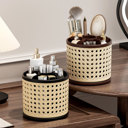 化妆刷收纳盒桌面大容量旋转笔筒