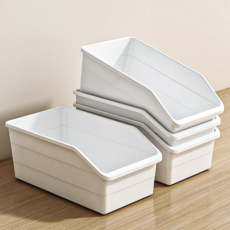正家橱柜收纳盒厨房塑料收纳筐家用大容量斜口零食杂物桌面储物盒,收纳整理,橱柜收纳筐,淘宝优惠券,粉丝福利购,淘宝优惠卷