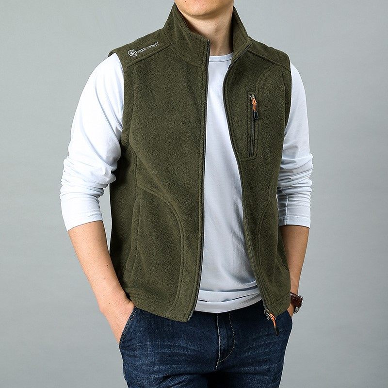 双面抓绒马甲男秋冬内搭保暖背心外套摇粒绒马夹外穿夹克开衫坎肩,男装,常规马甲,淘宝优惠券,粉丝福利购,淘宝优惠卷