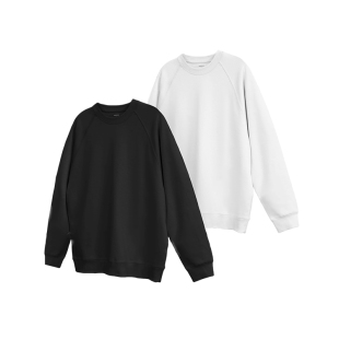 简约圆领 纯色上衣2024秋新款 上划线400G重磅基础款 卫衣宽松插肩袖