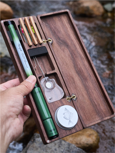 小物SHOW黑胡桃木盒YGC小物竿犀鸟短竿钓鱼竿溪流竿鳑鲏全套装备