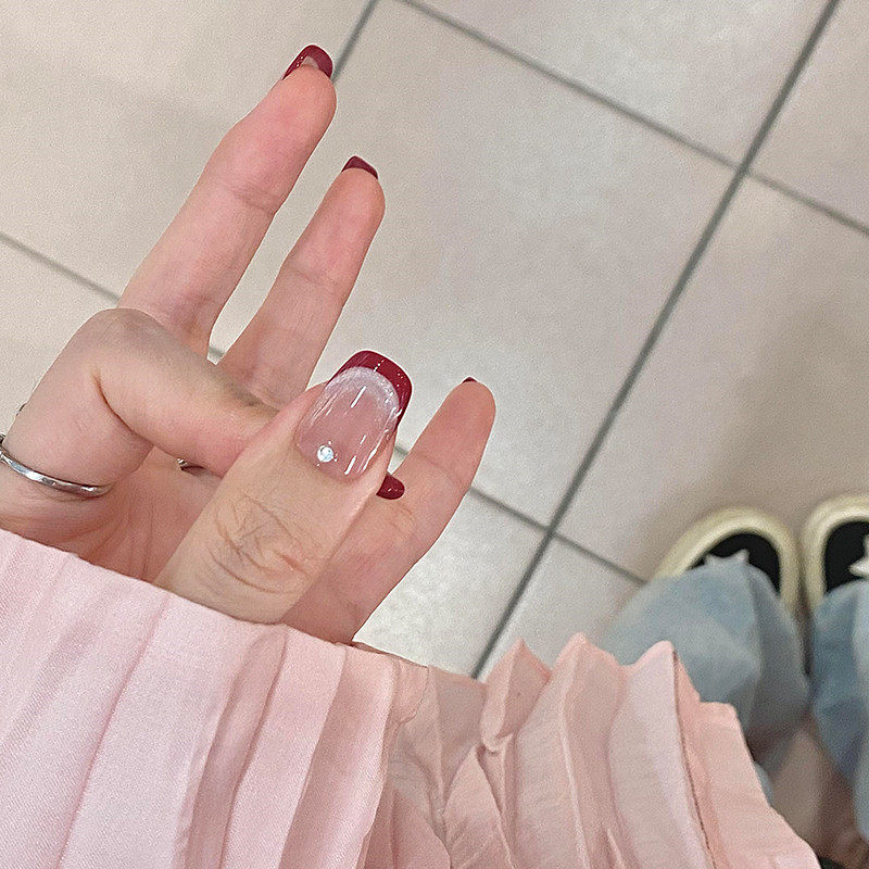 植兔红色法式手工穿戴甲猫眼2025新款婚甲短款高级感显白美甲贴片,彩妆/香水/美妆工具,穿戴甲/甲片,淘宝优惠券,粉丝福利购,淘宝优惠卷