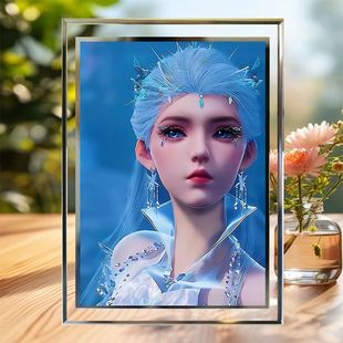 周边雪女雪女冰天摆件照片大陆相框斗罗唐门朋友手办水晶绝世定制