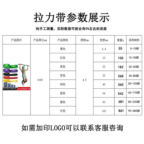 健身弹力带引体向上阻力带力量训练弹力绳男女瑜伽伸展辅助拉力带