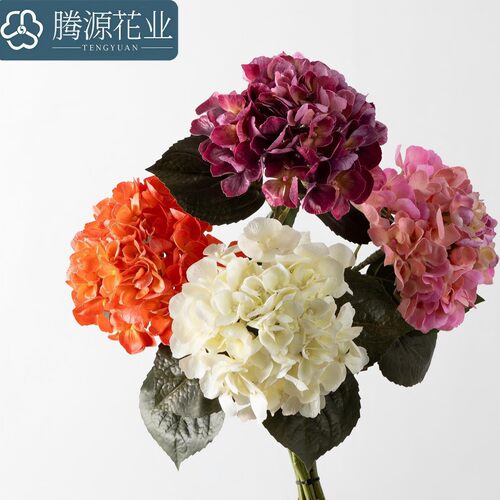 仿真花3D打印大绣球手感保湿居家装饰绣球婚庆造景大头绣球油画色