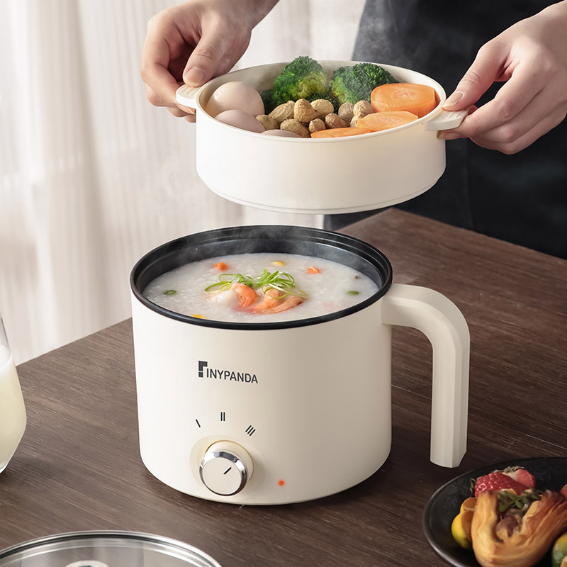 直供多功能小电锅蒸煮炒涮一体小火锅电炒锅泡面锅宿舍电煮锅