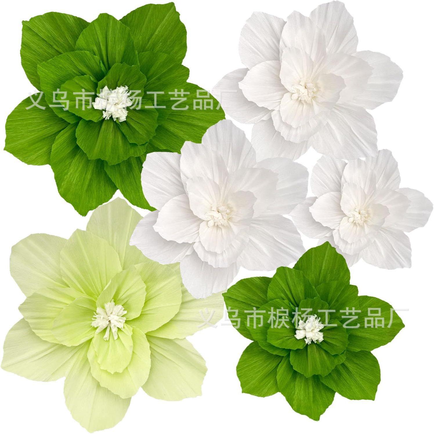 12件装粉色系彩色系纸花套装 背景墙DIY花朵悬挂装饰道具派对用品