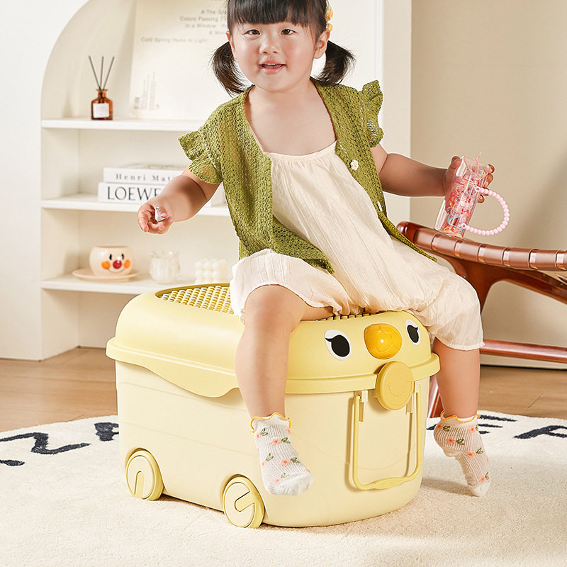 卡通萌趣儿童玩具收纳箱可爱滚轮移动积木整理收纳盒大容量储物箱,收纳整理,积木收纳盒,淘宝优惠券,粉丝福利购,淘宝优惠卷