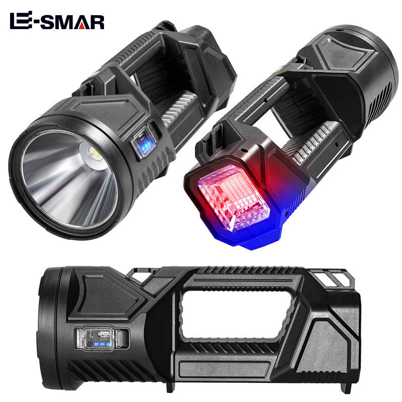 新款P70强光探照灯 户外多功能照明LED手电筒 远射充电强光手提灯