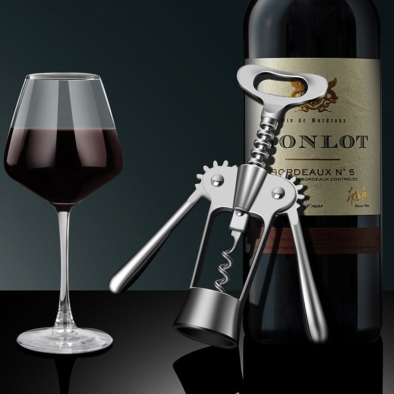 高级红酒开瓶器多功能家用啤酒开罐葡萄酒二合一起子酒器锌合金