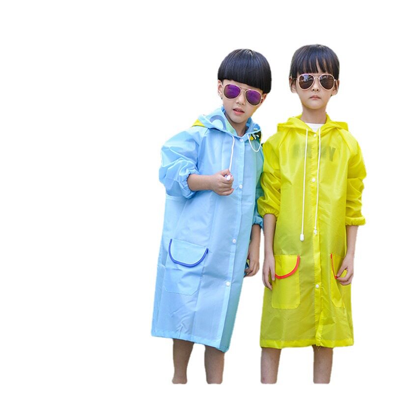 同款小学生儿童雨衣卡通动物连体雨衣卡通涤纶布折叠雨披