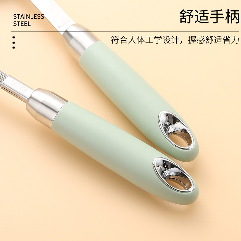 304不锈钢打蛋器手动搅拌器蛋清分离器硅胶刮刀家用烘培工具套装
