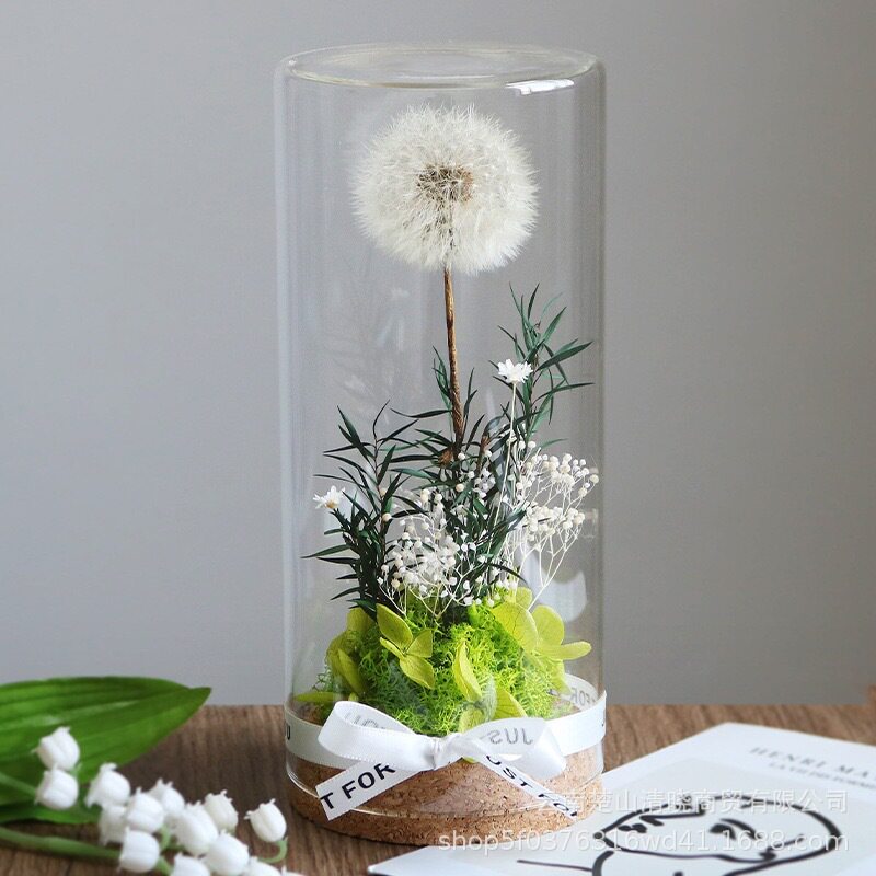 永生花礼盒玻璃罩摆件520情人节送女友老婆闺蜜生日礼物玫瑰干花