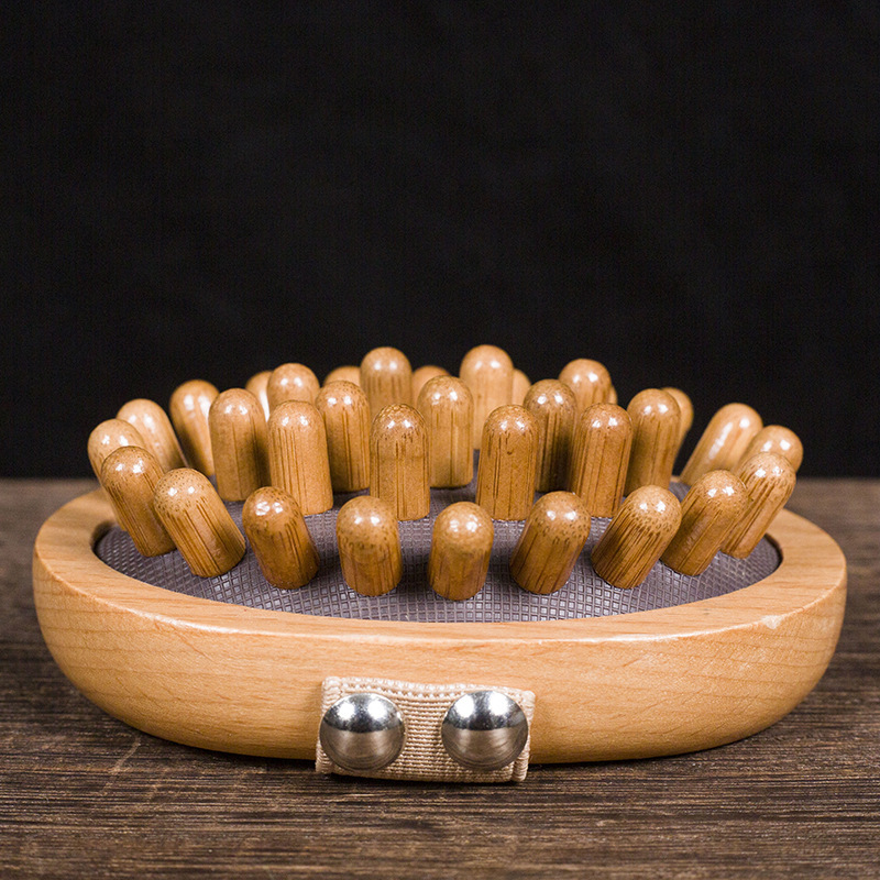 榉木经络刷气囊木质头部按摩梳经络按摩器全身通用现货