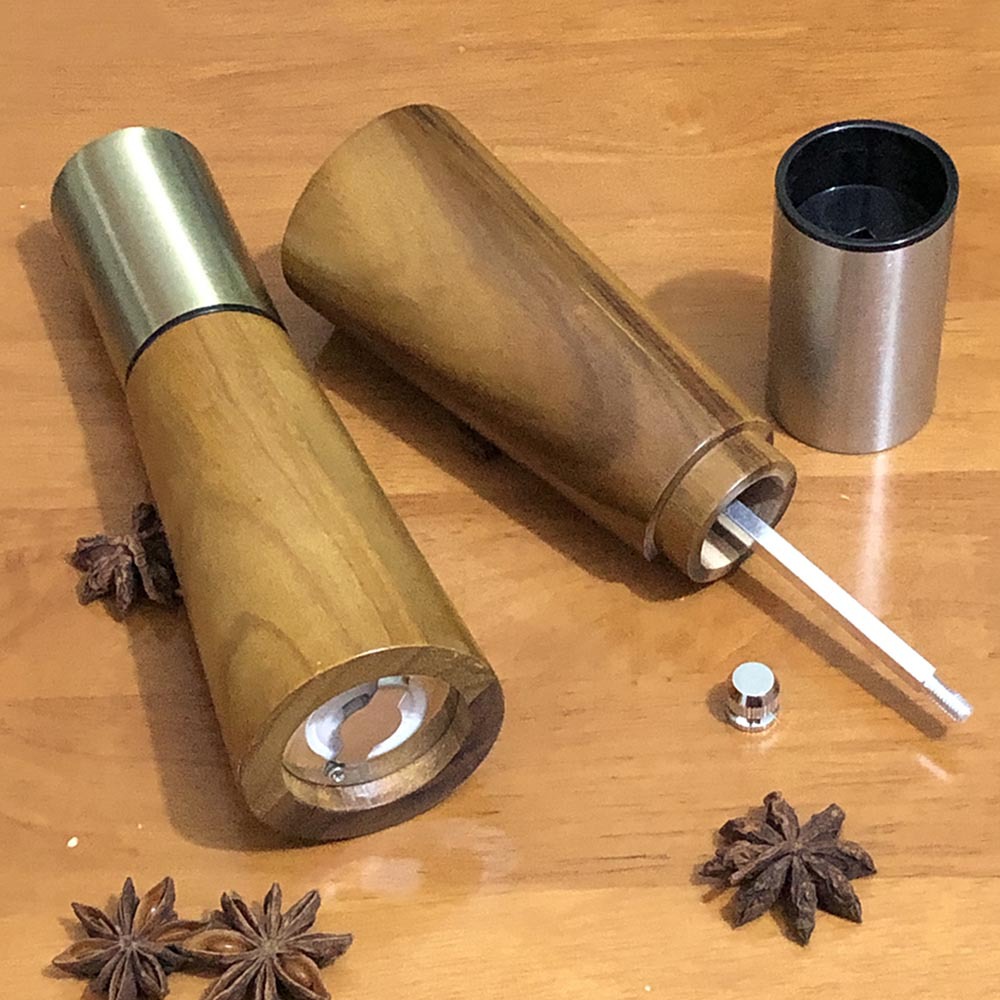 家用手动研磨器磨胡椒芝麻花椒海盐相思木实木胡椒磨调味罐