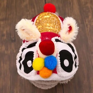 舞狮子宠物拜年喜庆醒狮四脚搞笑衣服狗狗猫咪搞怪装过年柯基新年