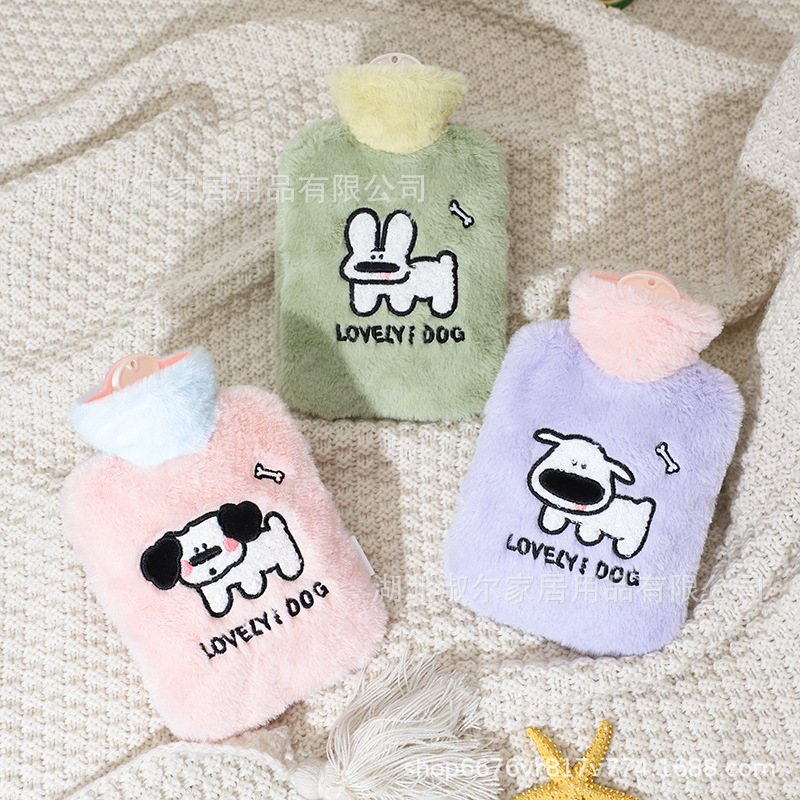 可爱卡通毛绒热水袋注水女学生热敷暖手宝暖肚子防爆灌水暖水袋