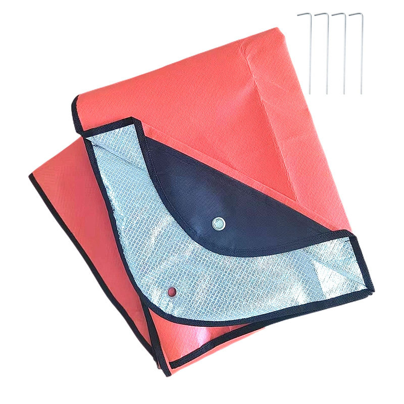 新款加厚橙色无纺布急救毯帐篷野营保温户外应急毯地垫摆摊布