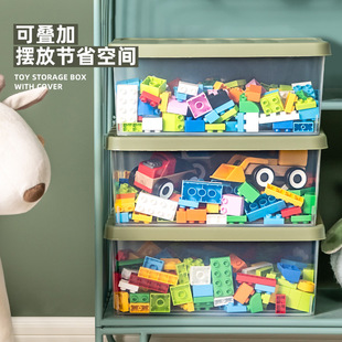 禧天龙积木收纳盒儿童玩具收纳箱小颗粒玩具零件分拣整理箱