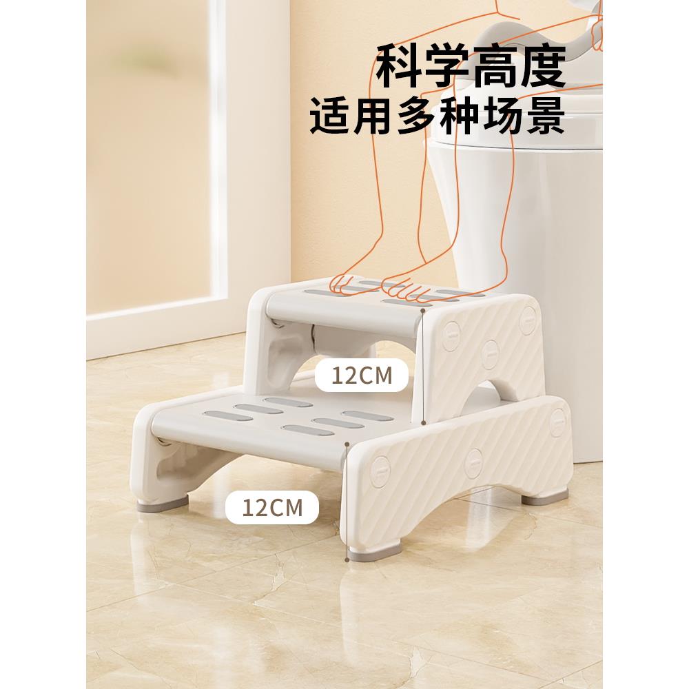 儿童洗漱台踩脚凳多功能双层加固洗手脚踏凳宝宝卫生间防滑垫脚凳