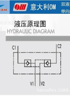 管式液控单向阀V0190  VBPDE 1/2” A意大利OM液压锁