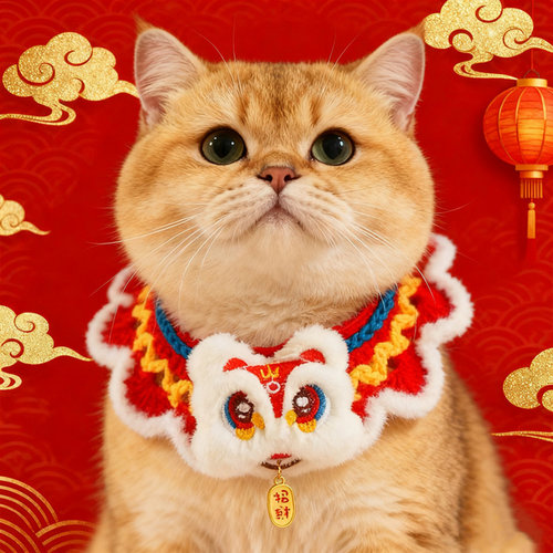 宠物口水巾猫咪围脖小狗项圈