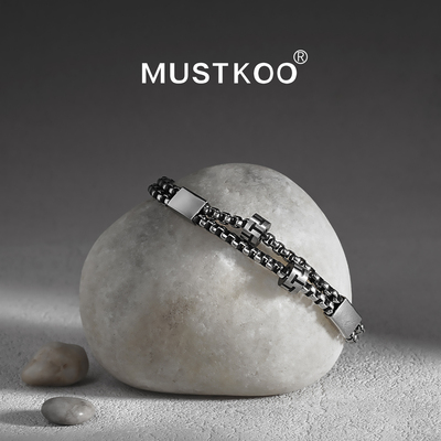mustkoo/玛诗杜双层转运珠钛钢手链男生小众高级感手链配饰送礼物