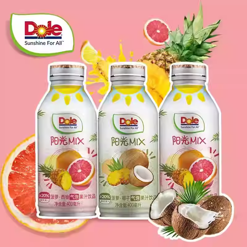 dole都乐菠萝西柚椰子气泡果汁