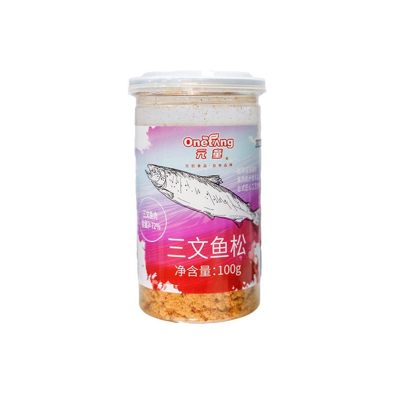 元初食品元童三文鱼松100g  深海鱼宝宝辅食儿童即食零食专用肉松
