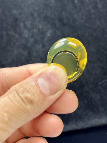 缅甸琥珀蓝珀大头指环
