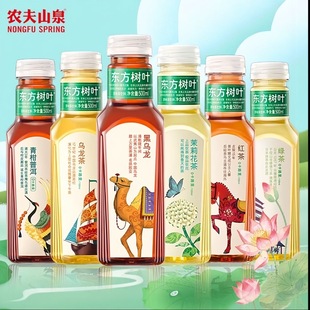 农夫山泉东方树叶茉莉花茶绿茶乌龙茶500ml*12瓶0糖0卡便携茶饮料