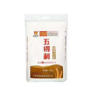五得利面粉七星雪晶小麦粉10kg优选家用饺子面条中筋通用20斤