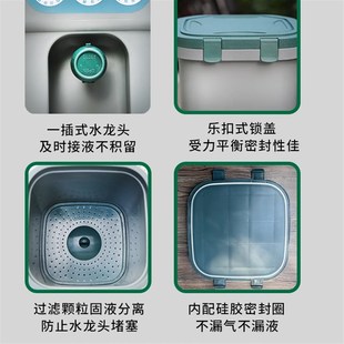 波卡西堆肥桶厨余发酵沤肥桶EM酵素桶内外盖一体密封凹槽排液 新品