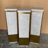 大理石雕塑台底座展厅酒店养生馆装 饰现代简约高端定制摆件设计