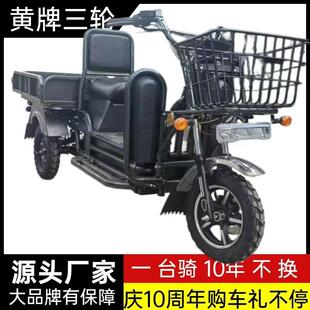 农用新款载重王电动三轮车载货快餐拉客快递爬坡王家用送货车