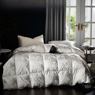 FANTASTIC 高端真丝提花羽绒被95白鹅绒冬被加厚被子静音保暖被芯