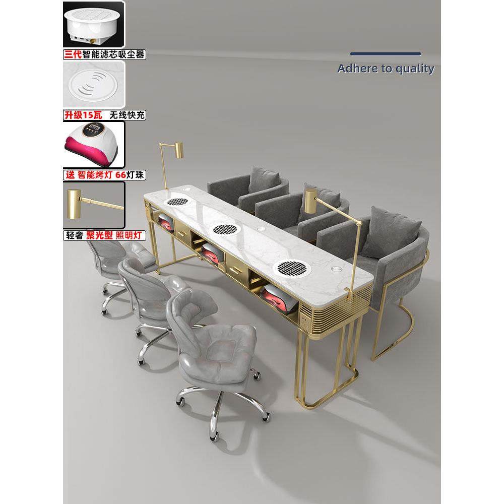 永奇新品智能吸尘器美甲桌椅套装单双三人多功能美甲台全套大理石,商业/办公家具,美甲台,淘宝优惠券,粉丝福利购,淘宝优惠卷