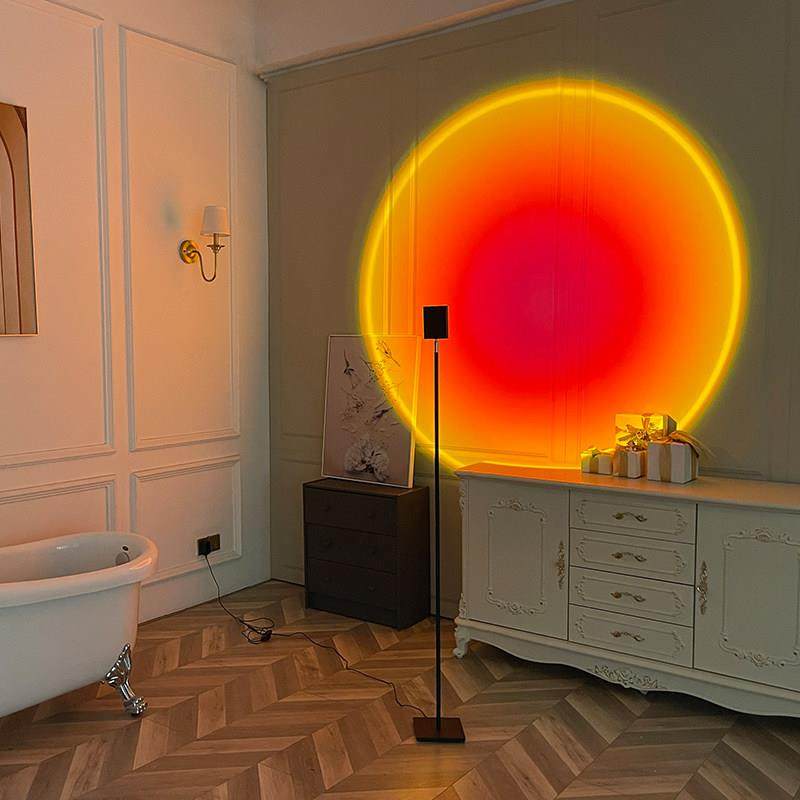 落日破晓夕阳灯氛围投影日落灯客厅台式夕阳落地灯落日余 余晖吊